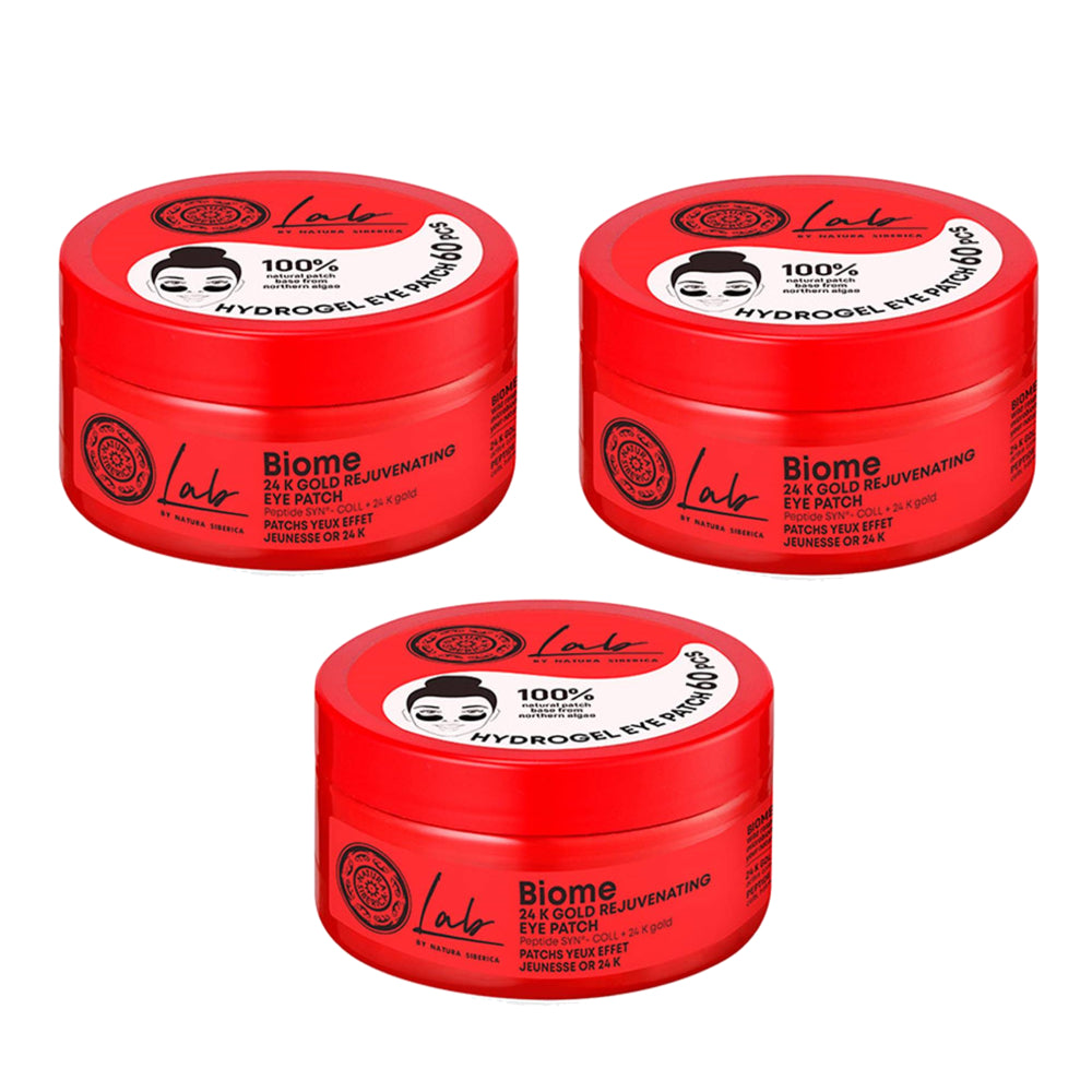Biome Patches ματιών Aναζωογόνησης με Xρυσό 24Κ, 60τμχ